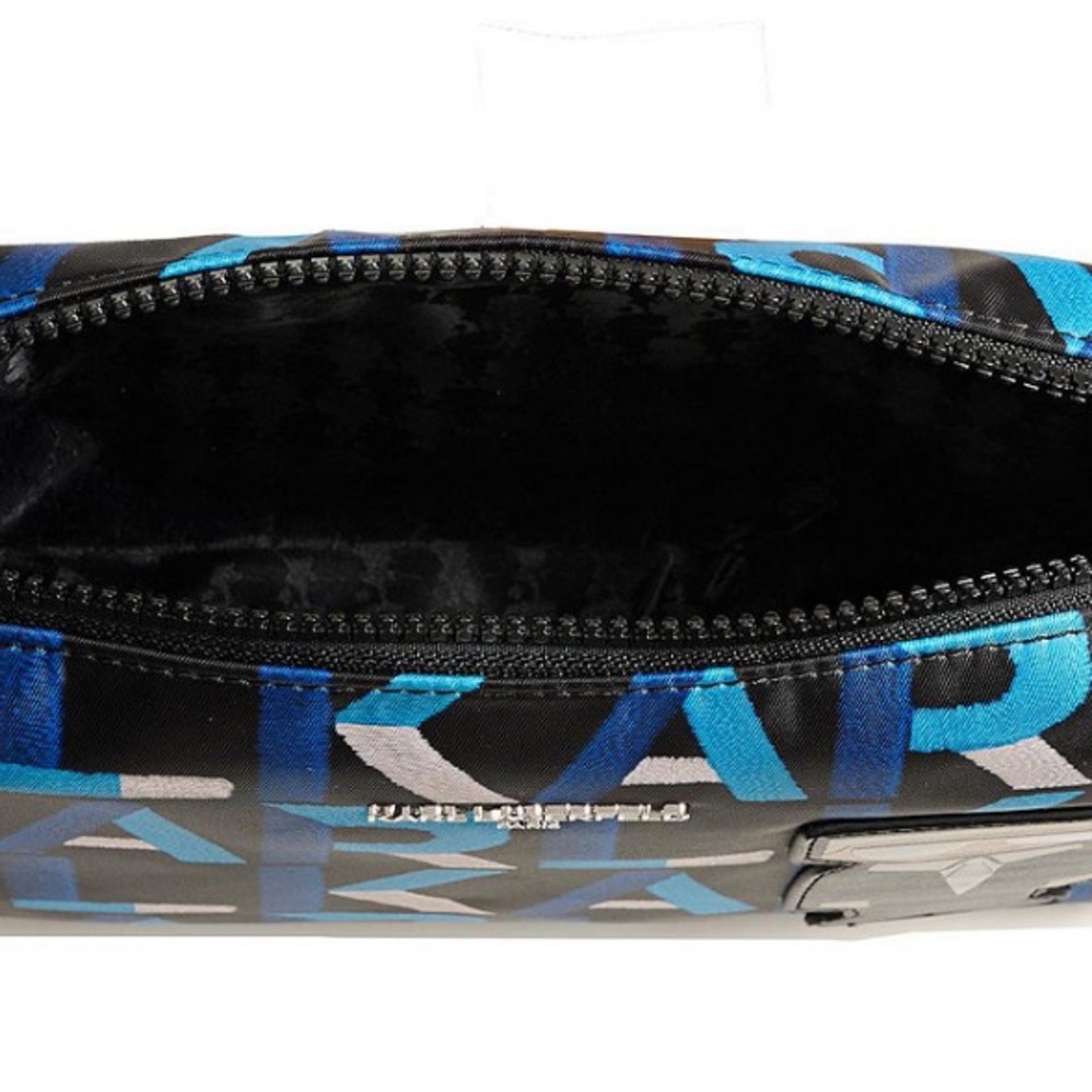 Karl Lagerfeld Black and Blue Graphic Cosmetic Case - Picture 4 of 6